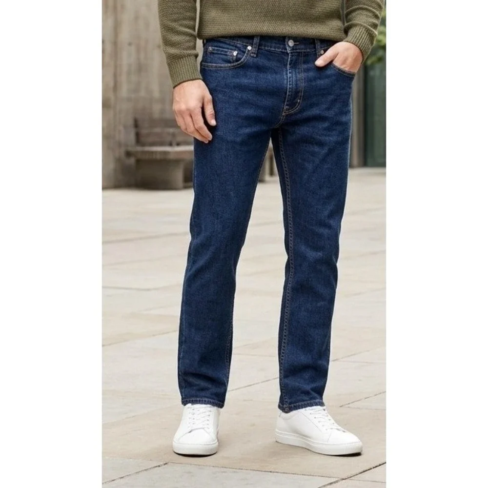 Levi's 514 Straight Fit Denim Jeans Men's 30x30 Dark Wash‎ Blue Stretch Casual